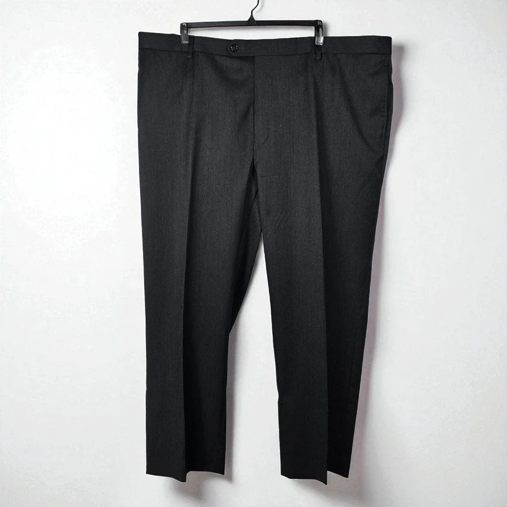 Jos A Bank Signature Suit 100% Wool Men Size 42 Traditional Fit Gray Pants 42x28
